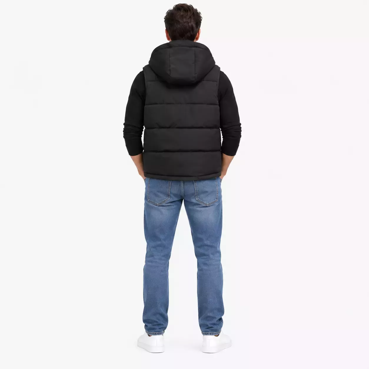 Veste sans manche homme à capuche