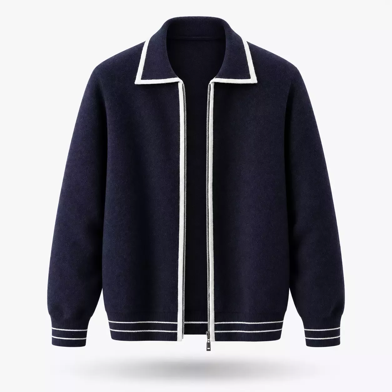 Cardigan Homme Zippé en Tricot Tendance