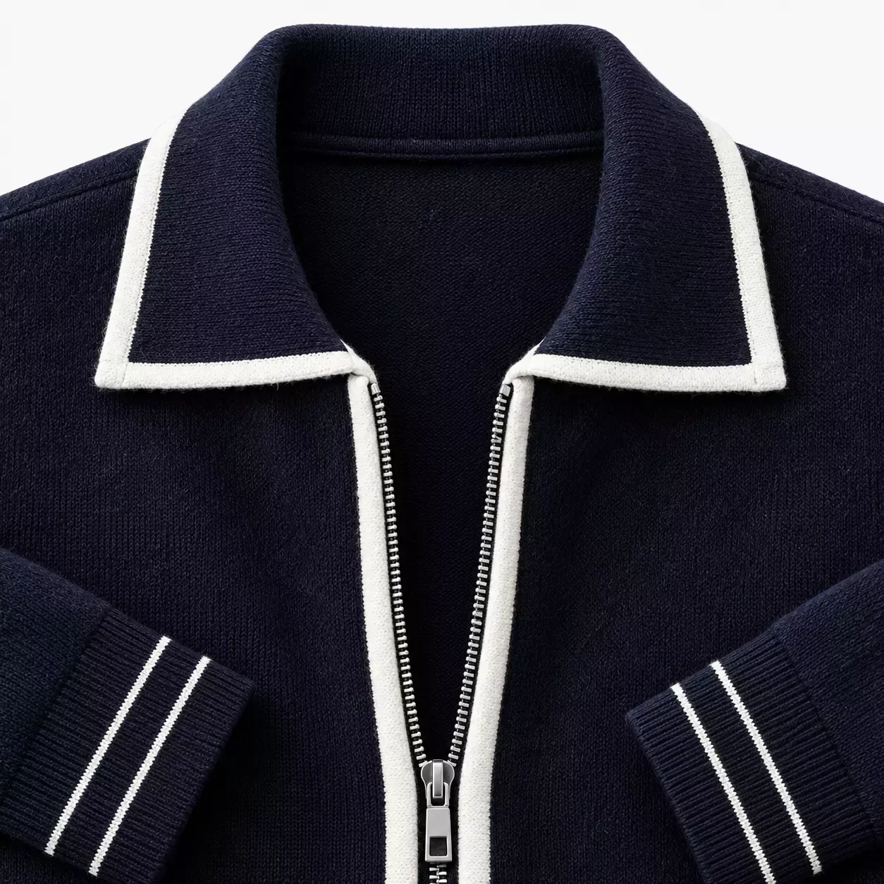 Cardigan Homme Zippé en Tricot Tendance