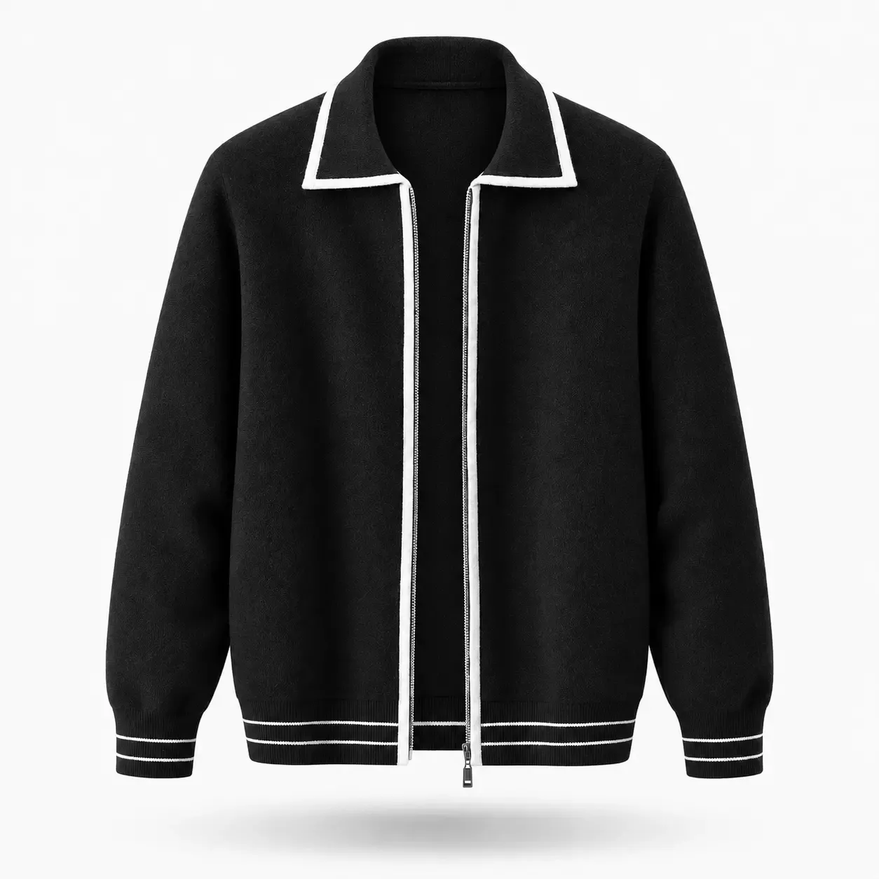 Cardigan Homme Zippé en Tricot Tendance