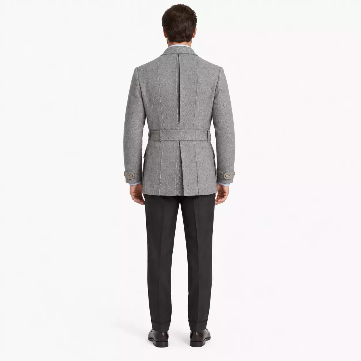 Veste Saharienne Safari Homme en Tweed