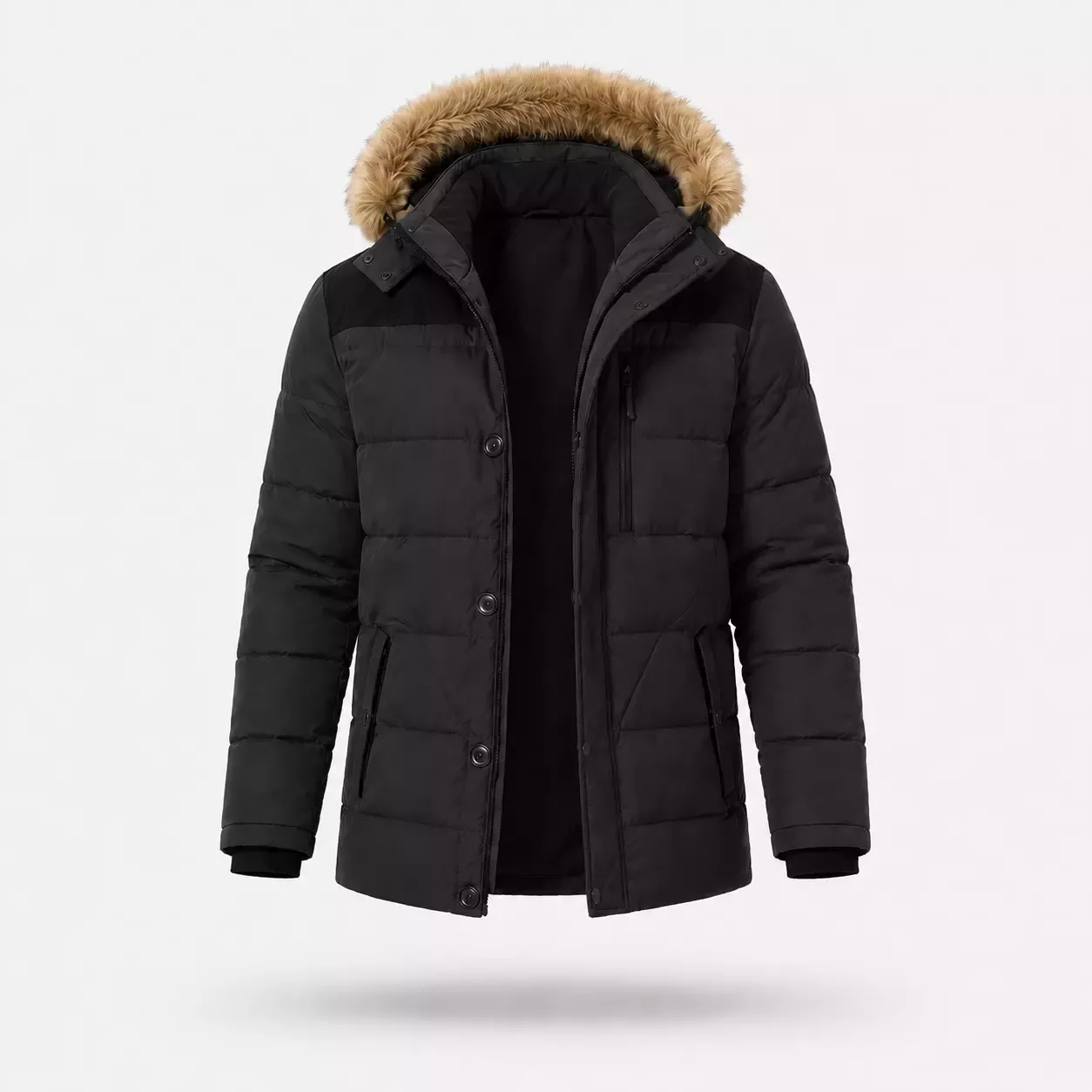 Doudoune Homme à Capuche Fourrure