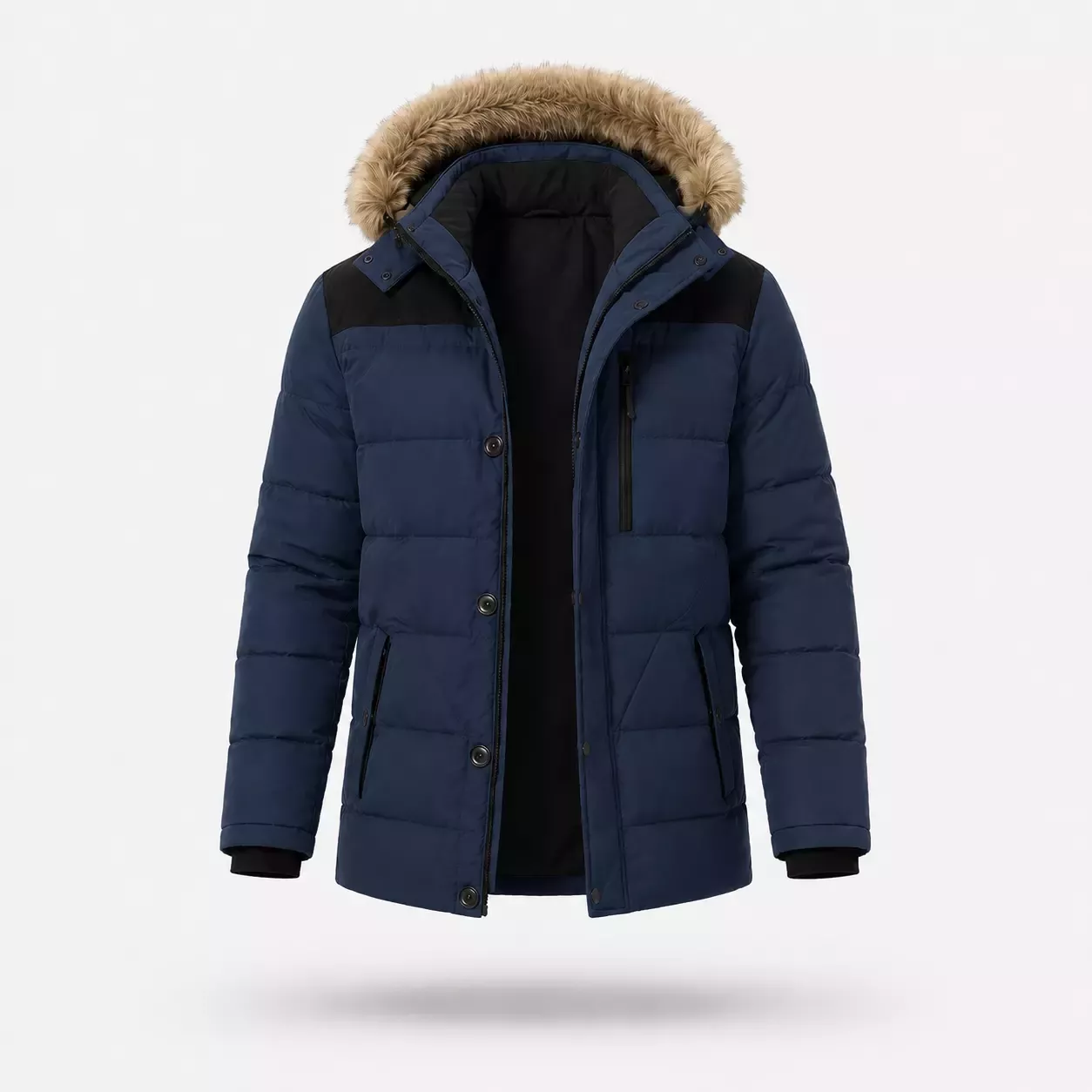 Doudoune Homme à Capuche Fourrure