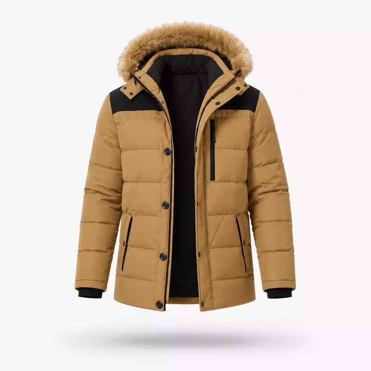 Doudoune Homme à Capuche Fourrure