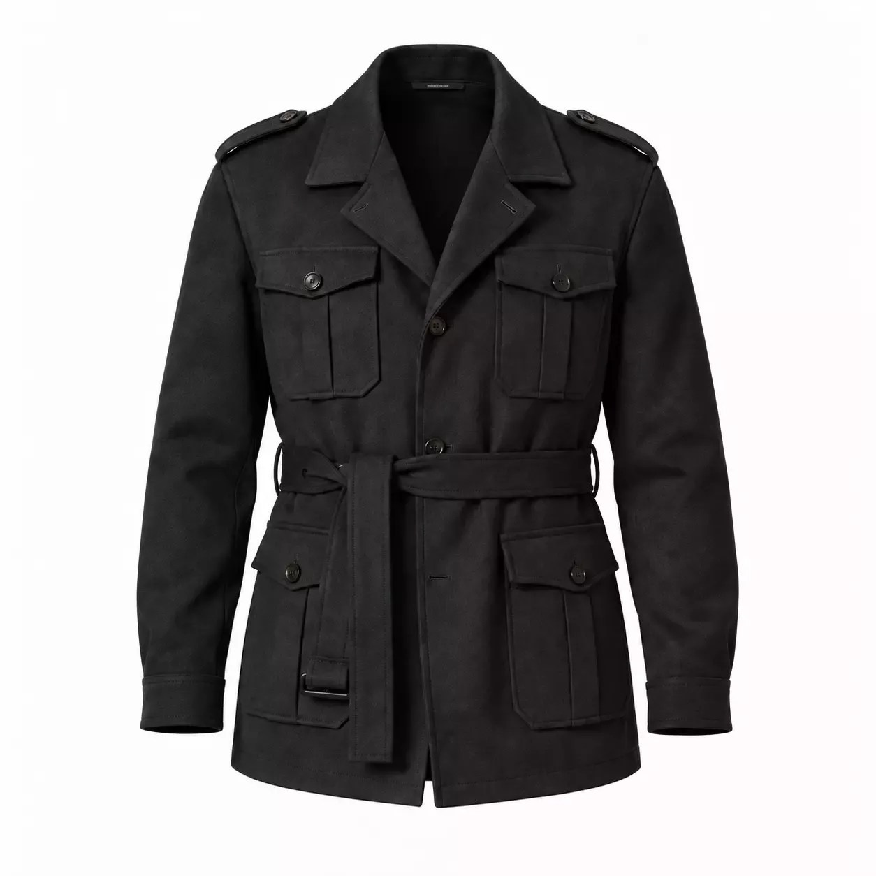 Veste saharienne homme vintage multi-poches