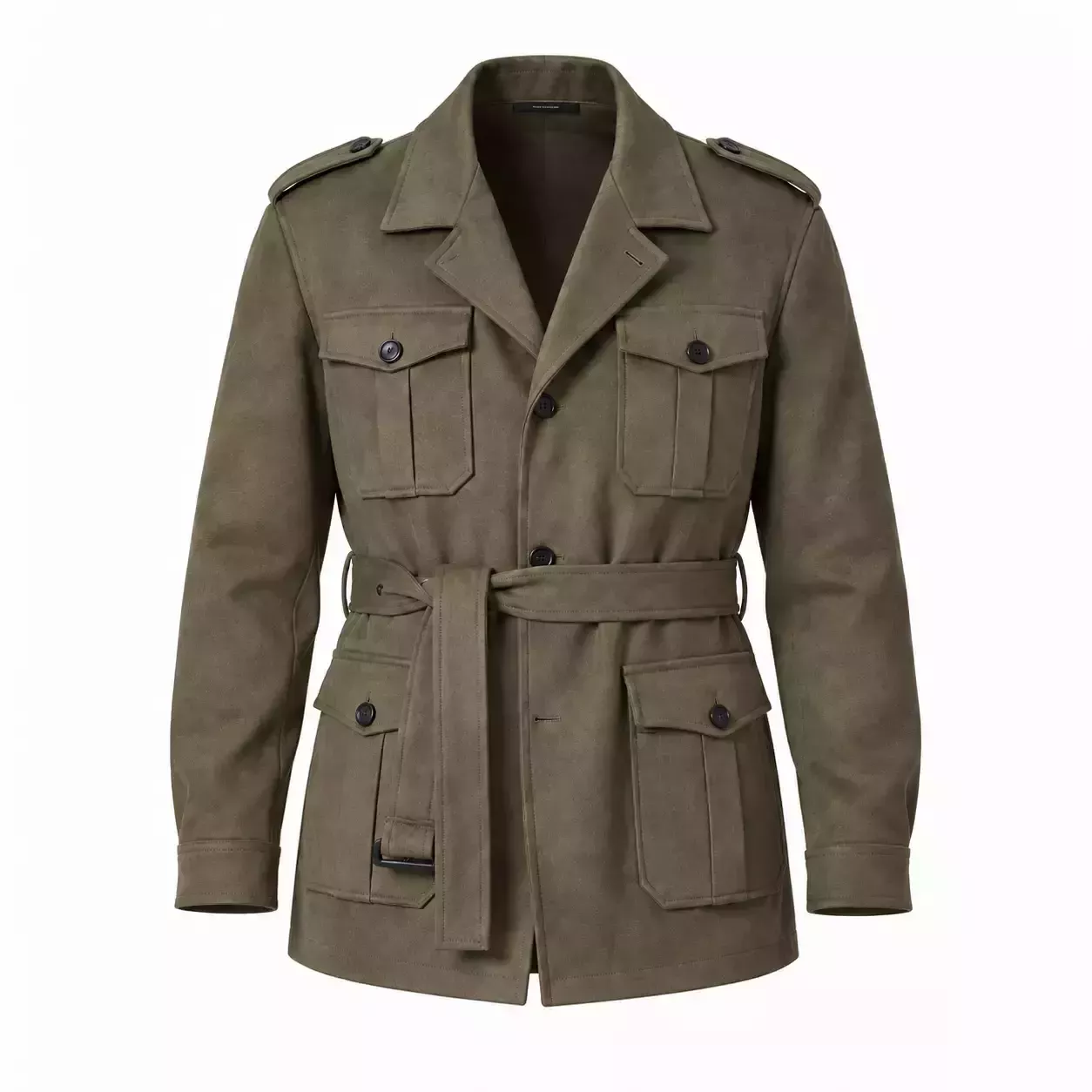 Veste saharienne homme vintage multi-poches