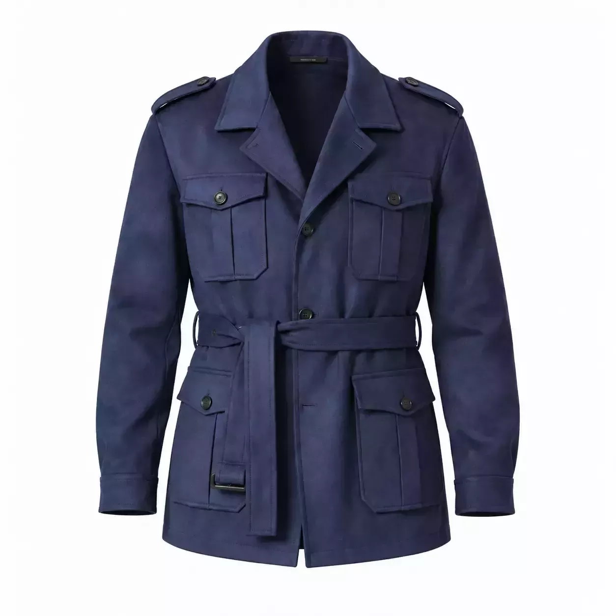 Veste saharienne homme vintage multi-poches
