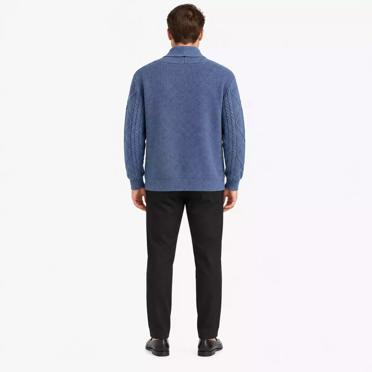 Cardigan Homme en Laine Mérinos à Col Châle