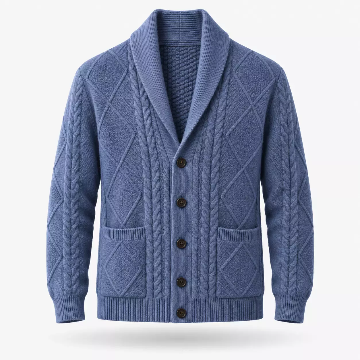 Cardigan Homme en Laine Mérinos à Col Châle