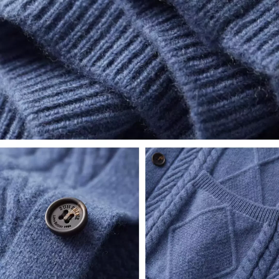 Cardigan Homme en Laine Mérinos à Col Châle