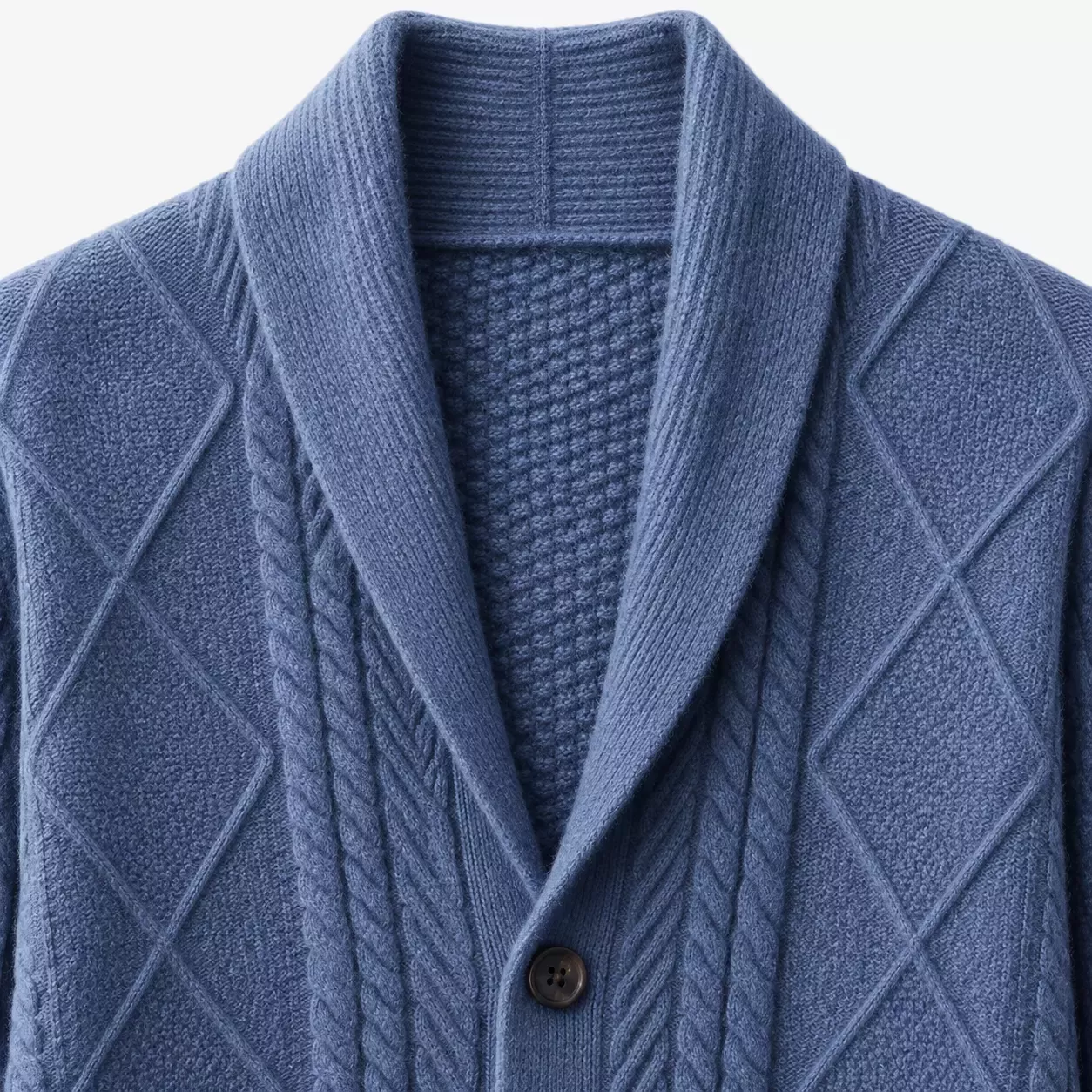 Cardigan Homme en Laine Mérinos à Col Châle