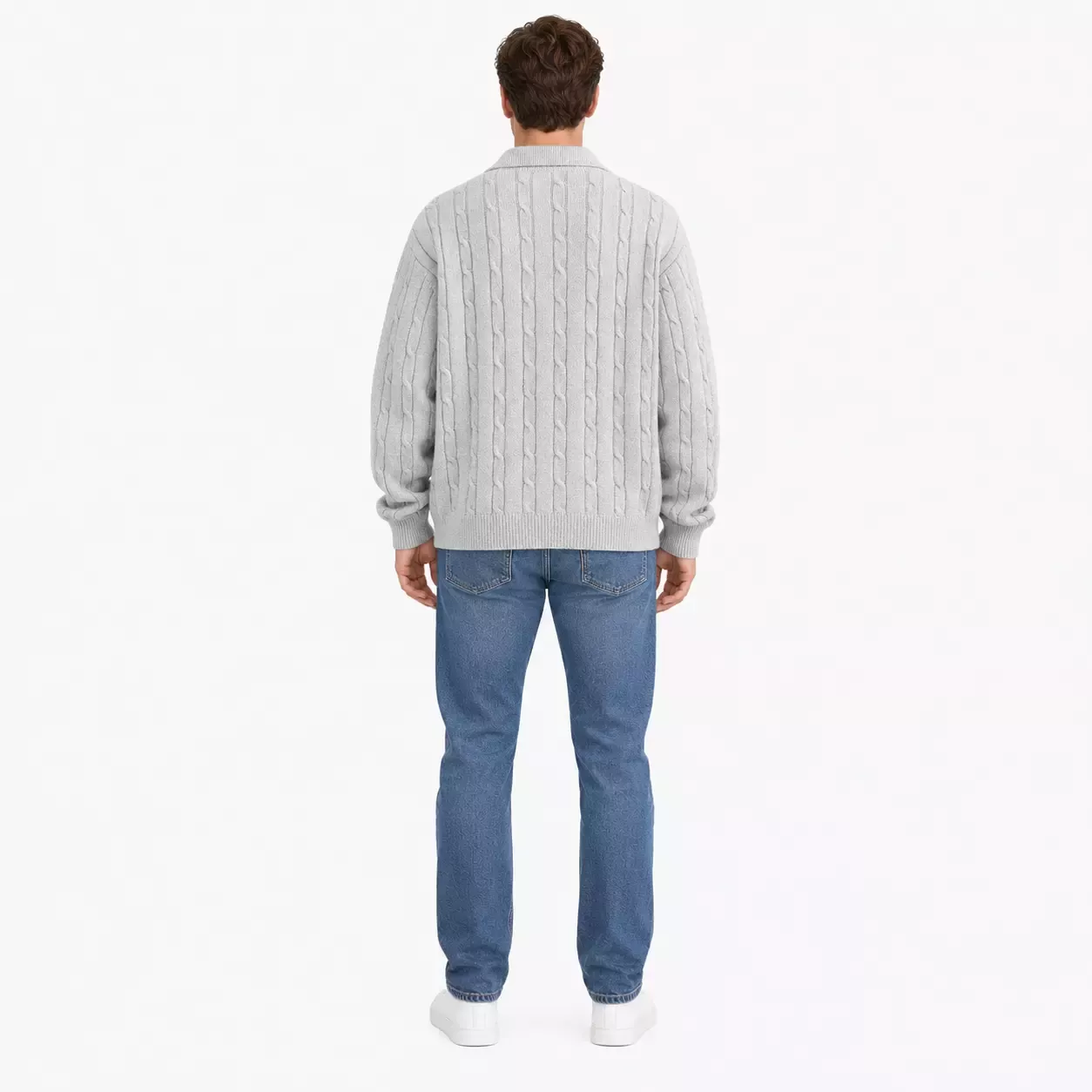 Cardigan Homme en Maille Torsadée Style Harajuku