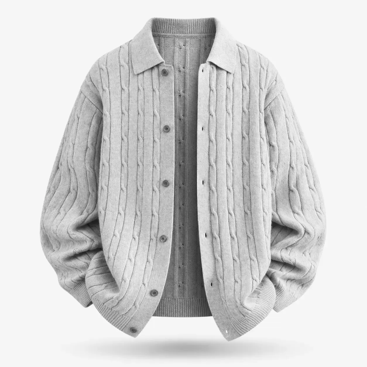 Cardigan Homme en Maille Torsadée Style Harajuku