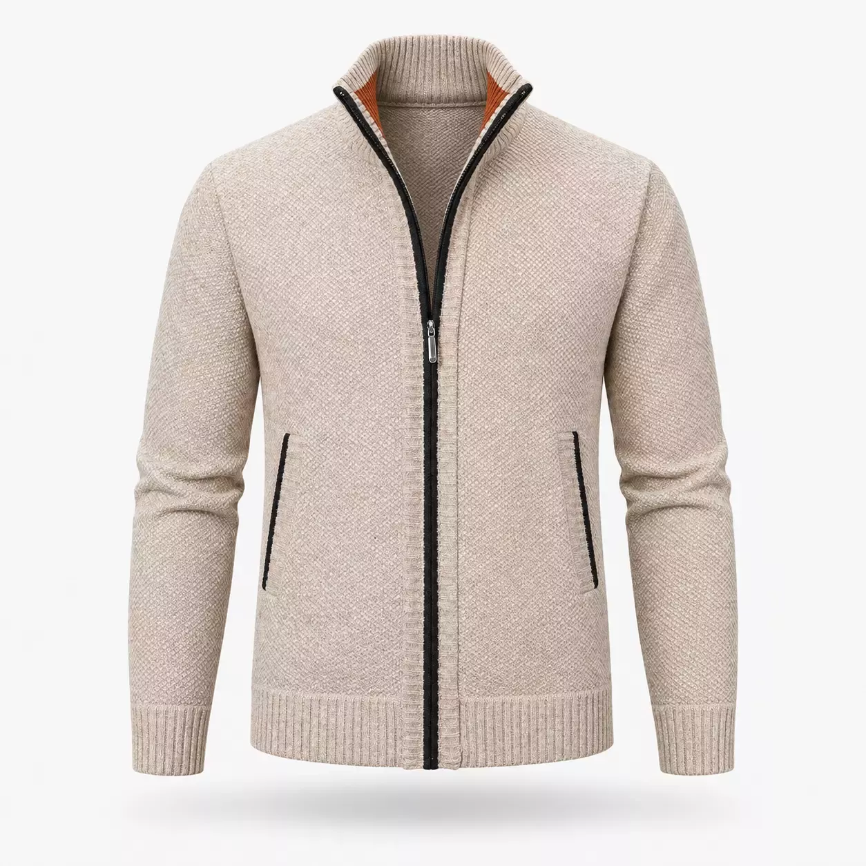 Cardigan homme chaud à fermeture éclair