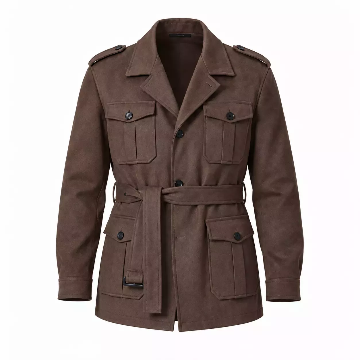 Veste saharienne homme vintage multi-poches