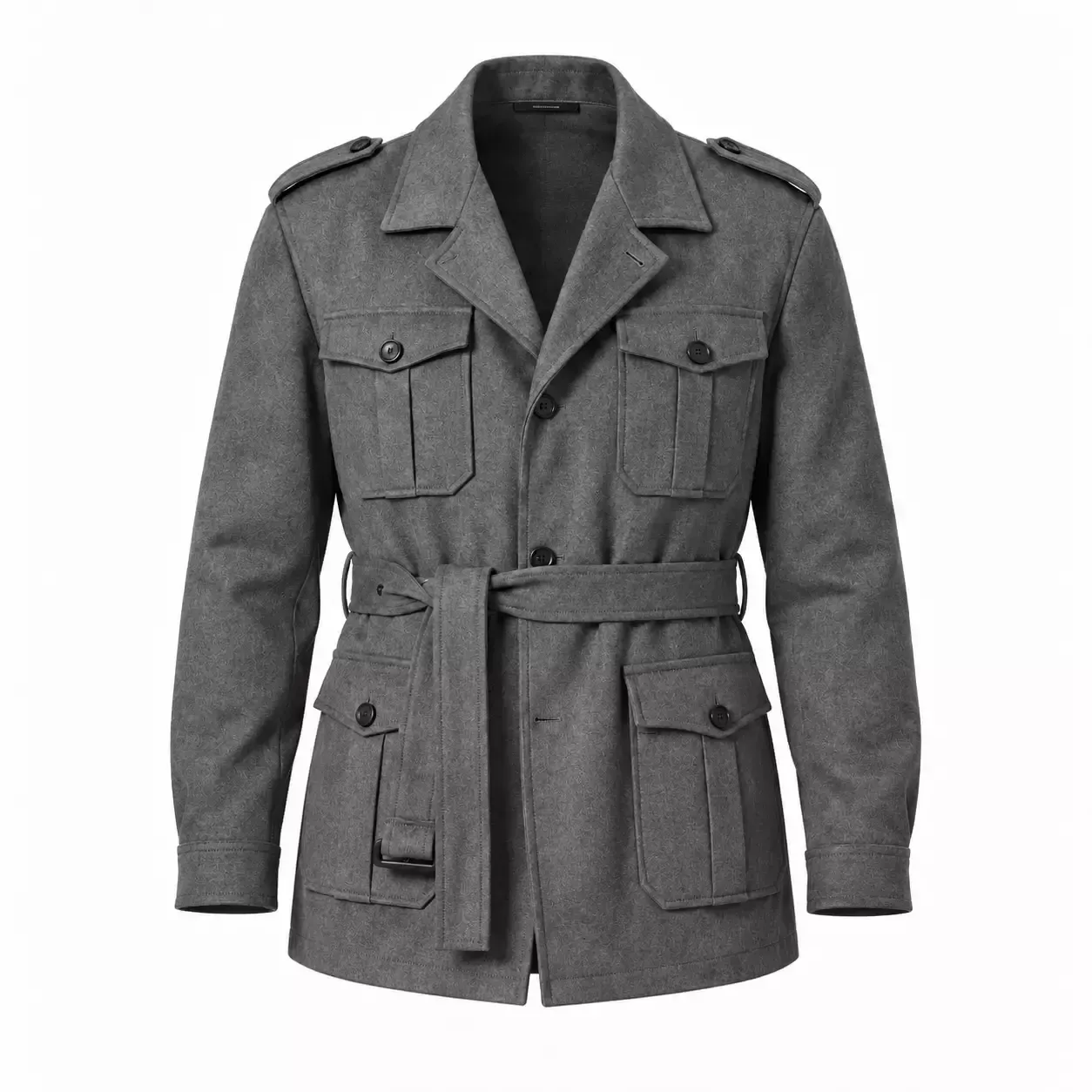 Veste saharienne homme vintage multi-poches