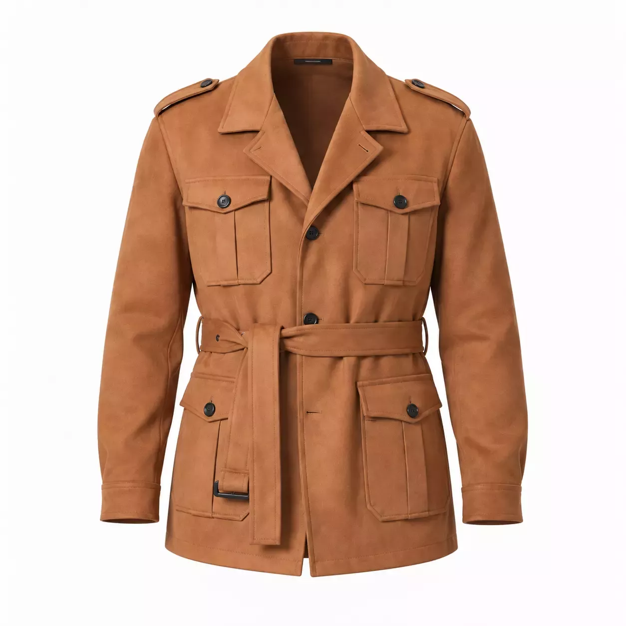 Veste saharienne homme vintage multi-poches