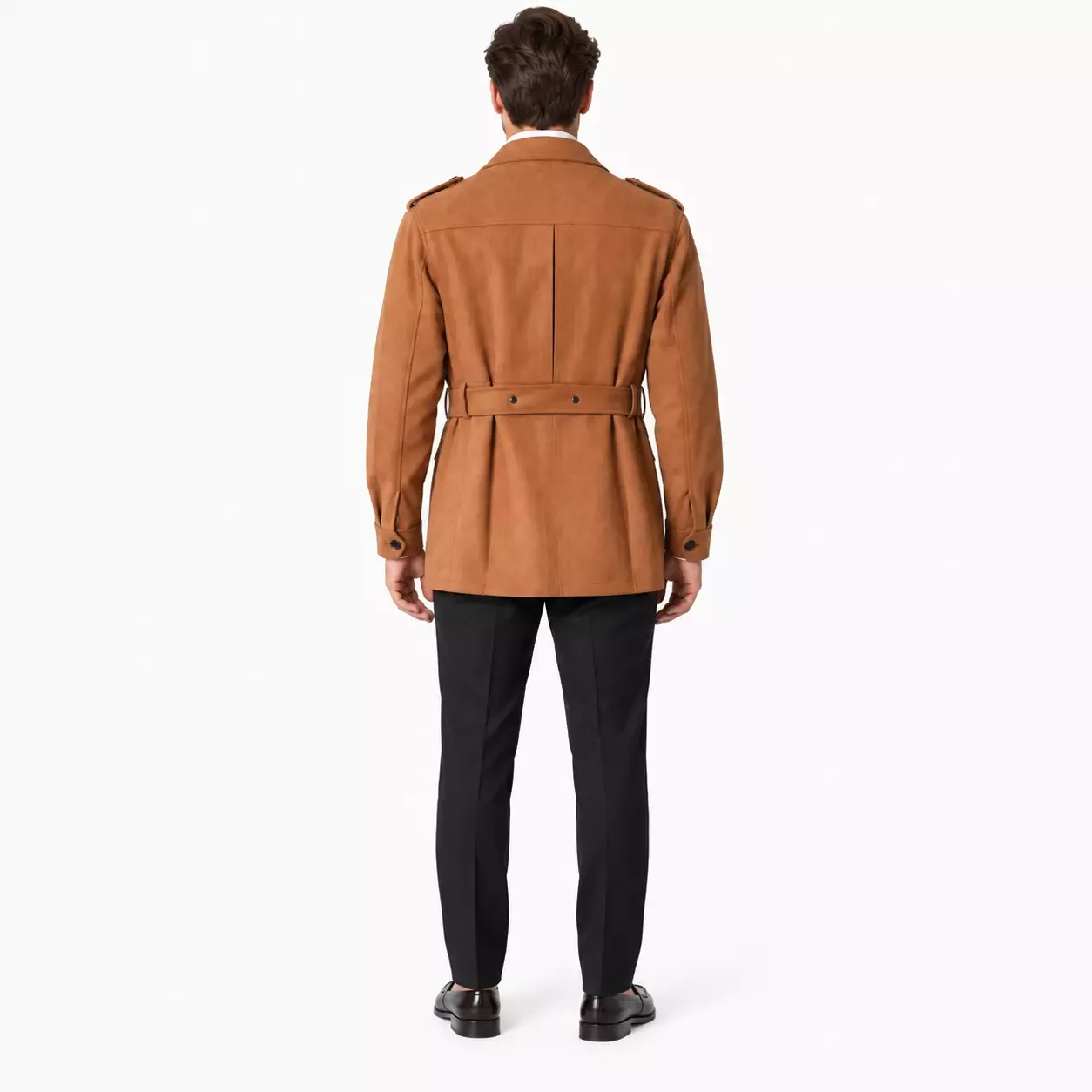 Veste saharienne homme vintage multi-poches
