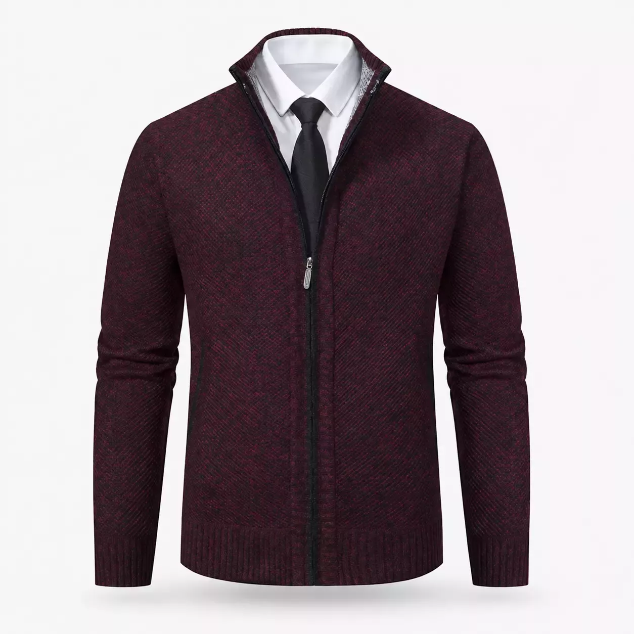 Cardigan homme chaud à fermeture éclair