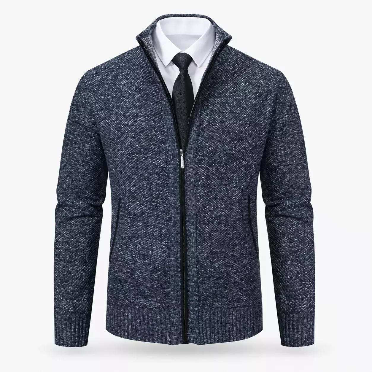 Cardigan homme chaud à fermeture éclair