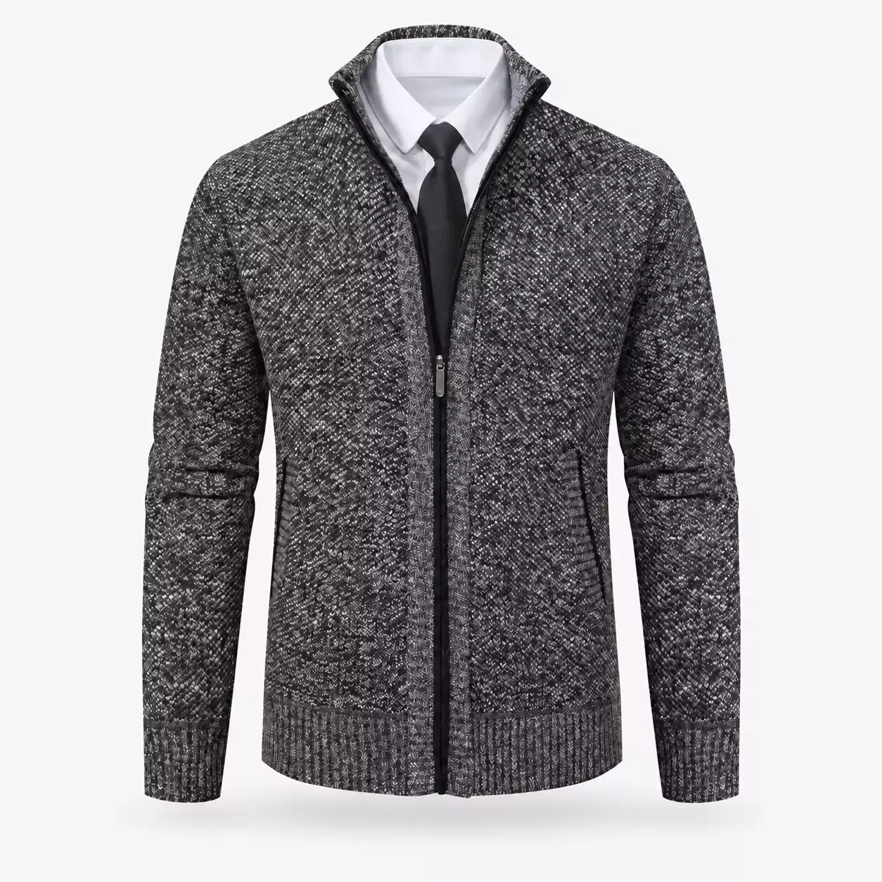 Cardigan homme chaud à fermeture éclair
