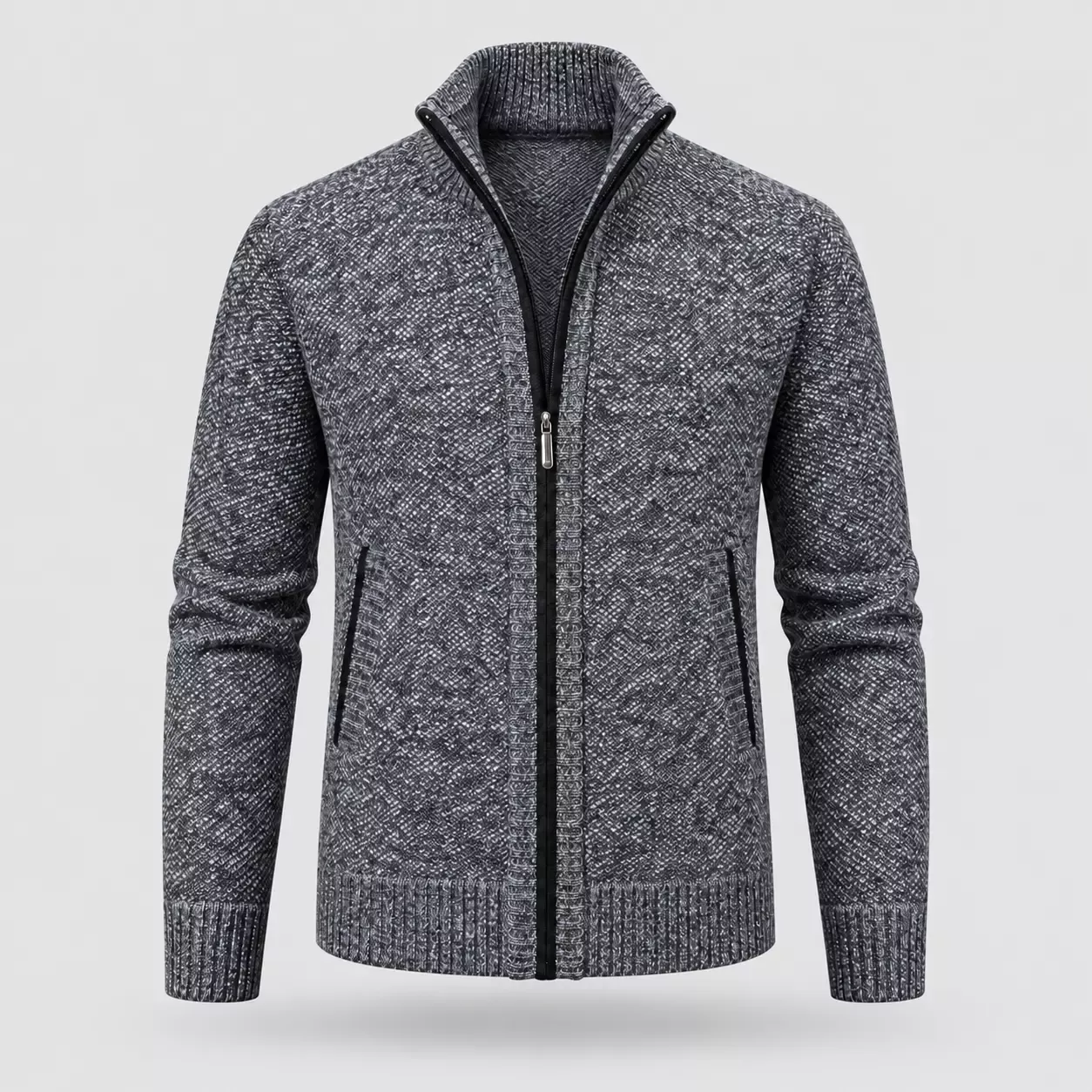 Cardigan homme chaud à fermeture éclair
