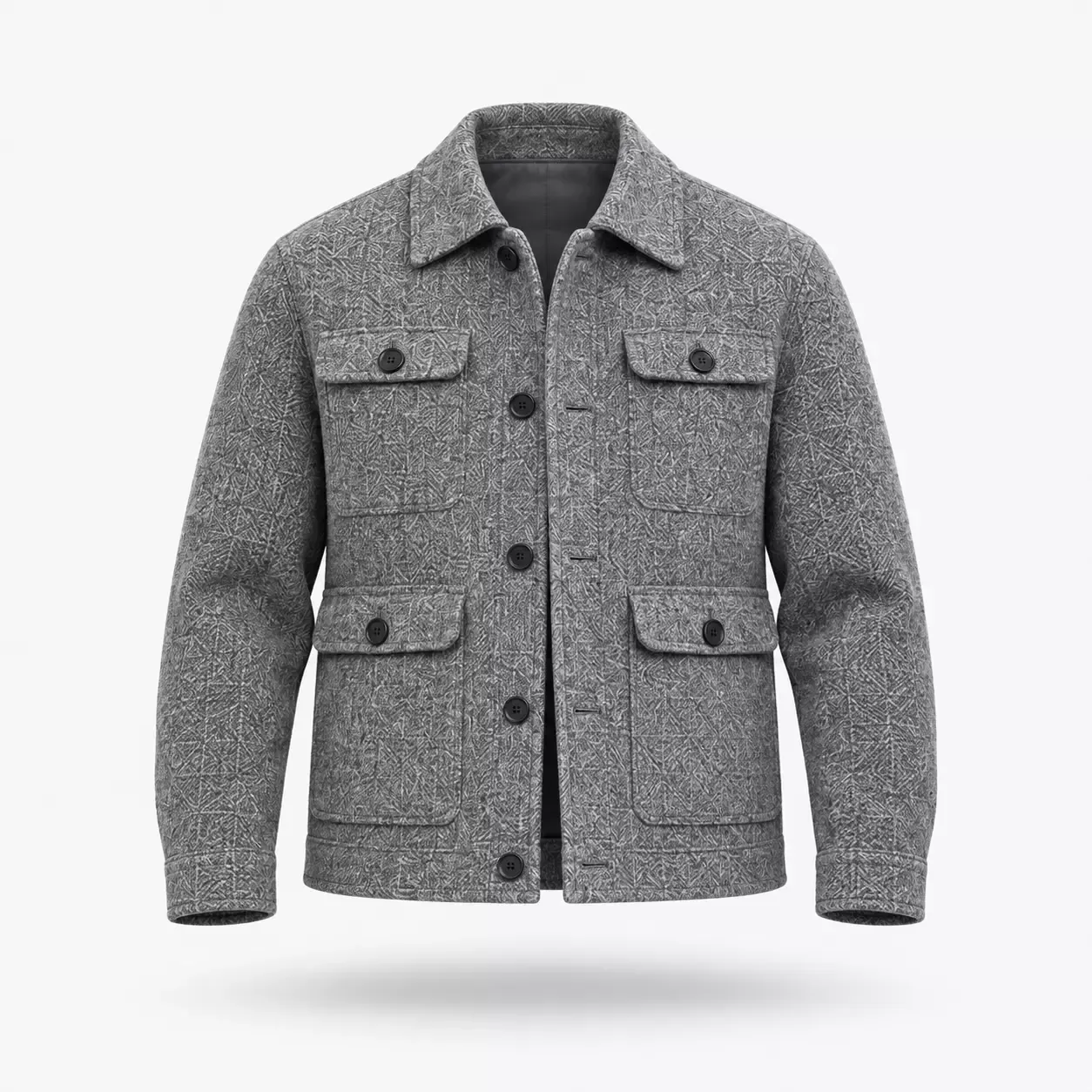Veste homme saharienne à col rabattu 