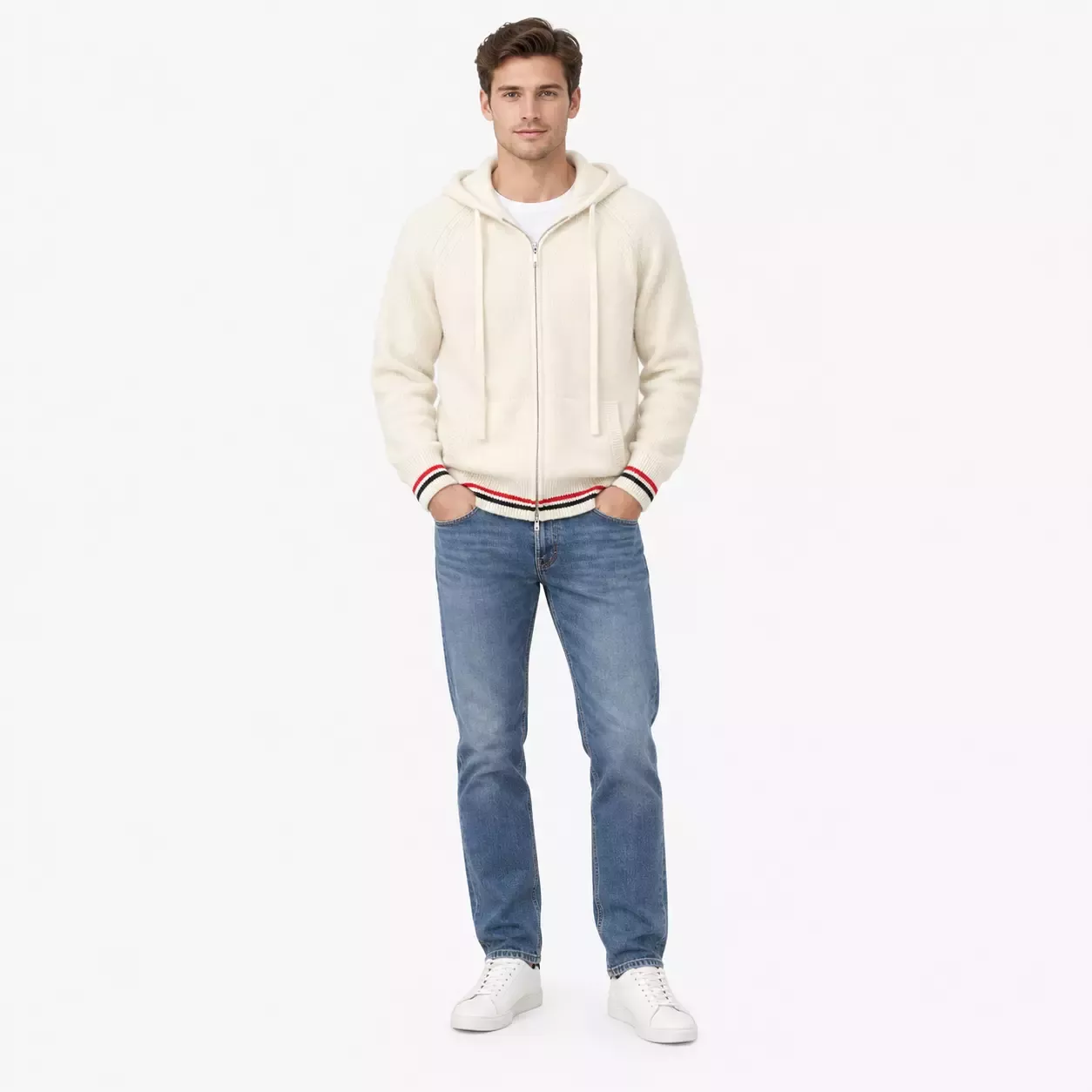 Cardigan Homme à Capuche Style Sweat-Shirt