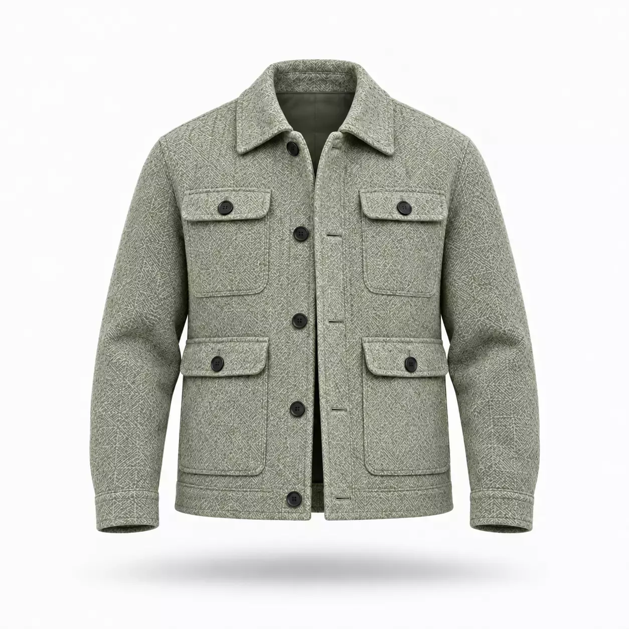 Veste homme saharienne à col rabattu 