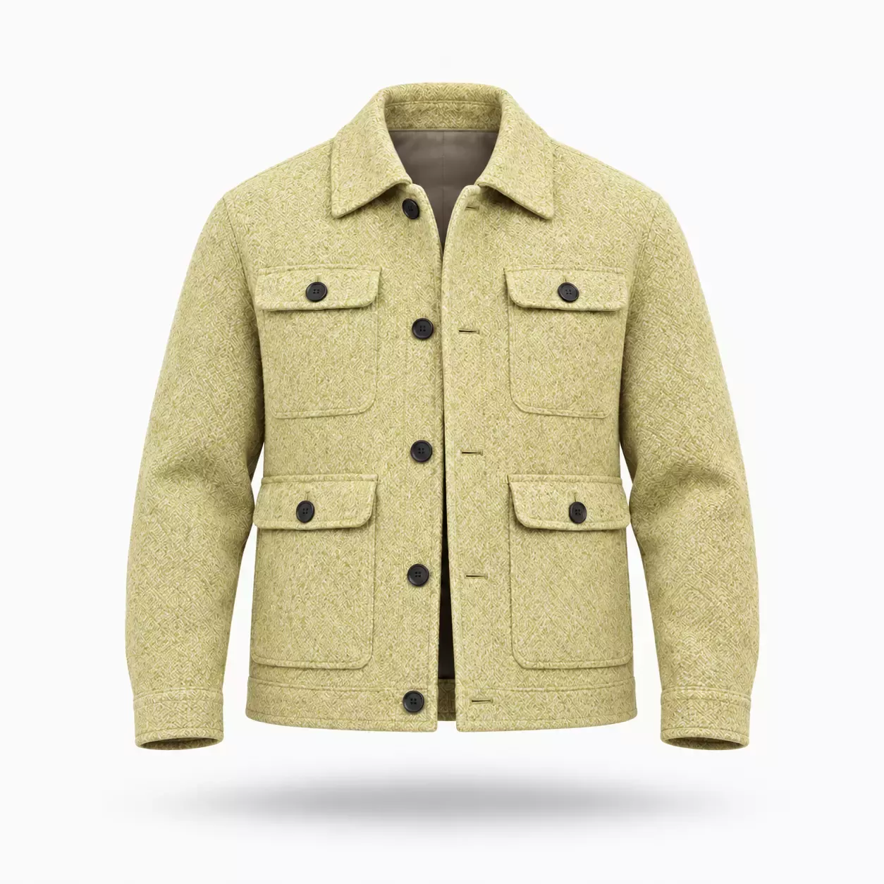 Veste homme saharienne à col rabattu 