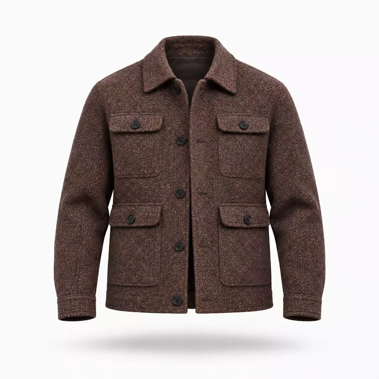 Veste homme saharienne à col rabattu 