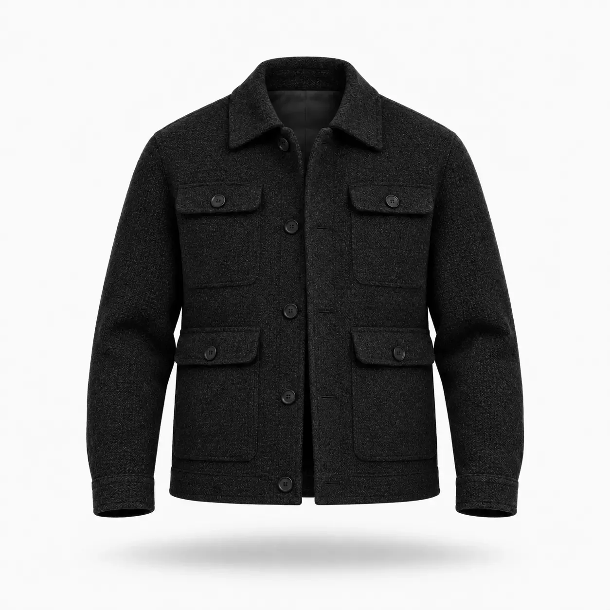 Veste homme saharienne à col rabattu 