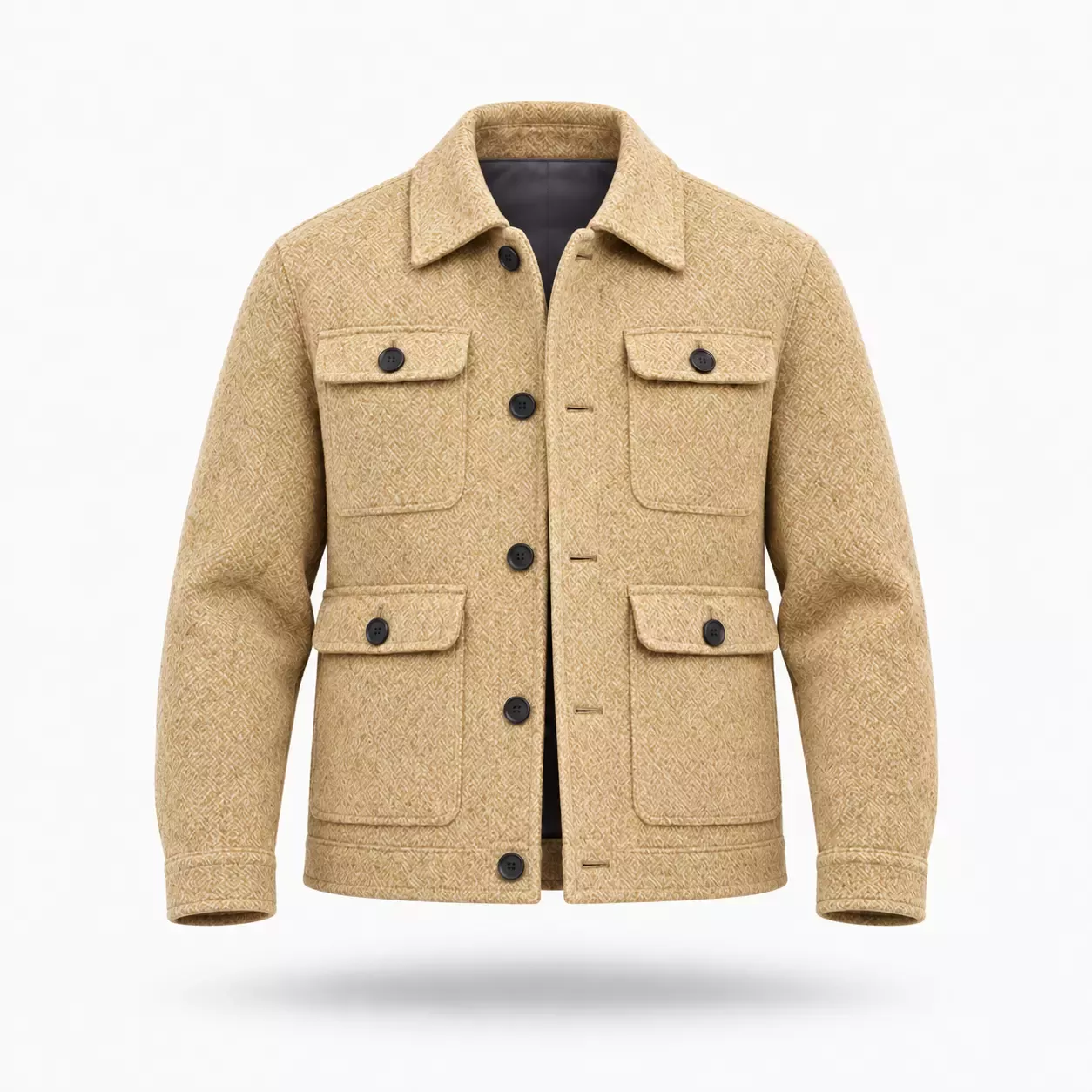 Veste homme saharienne à col rabattu 