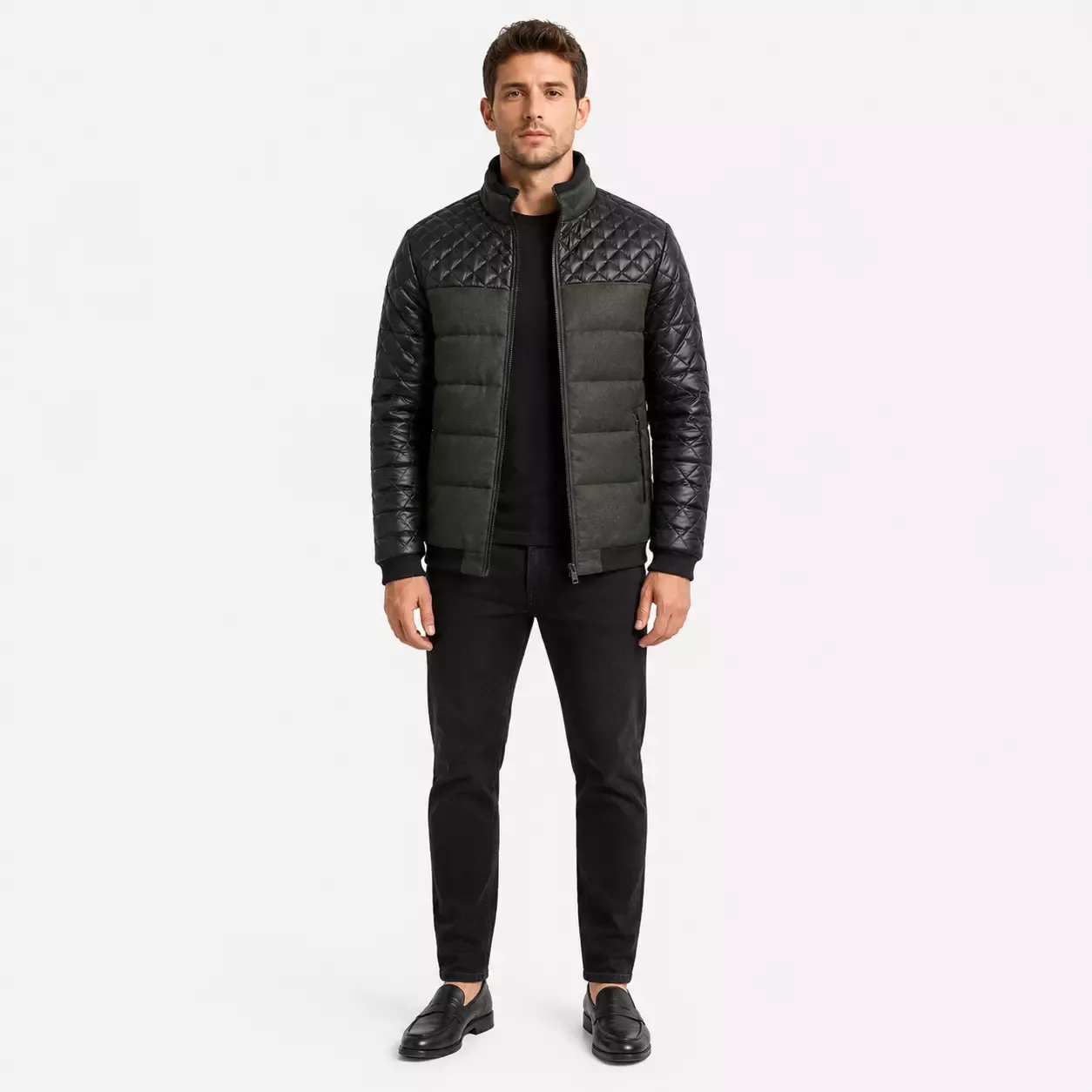 Veste Homme Rembourré Patchwork 