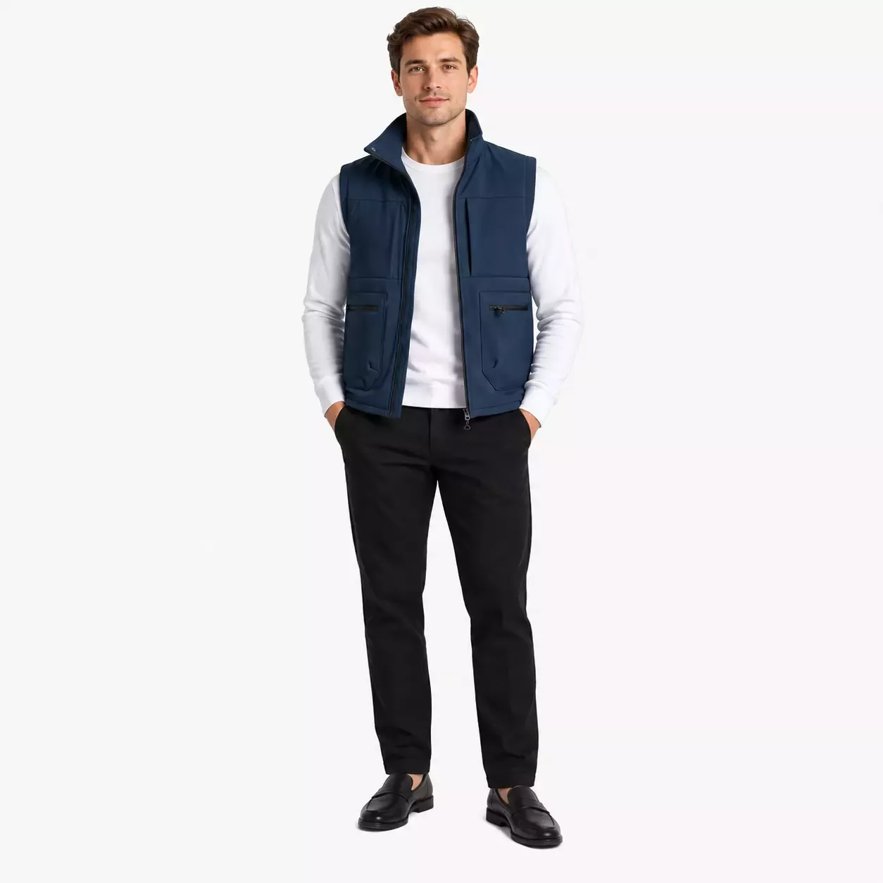 Veste sans manche homme polaire avec doublure 
