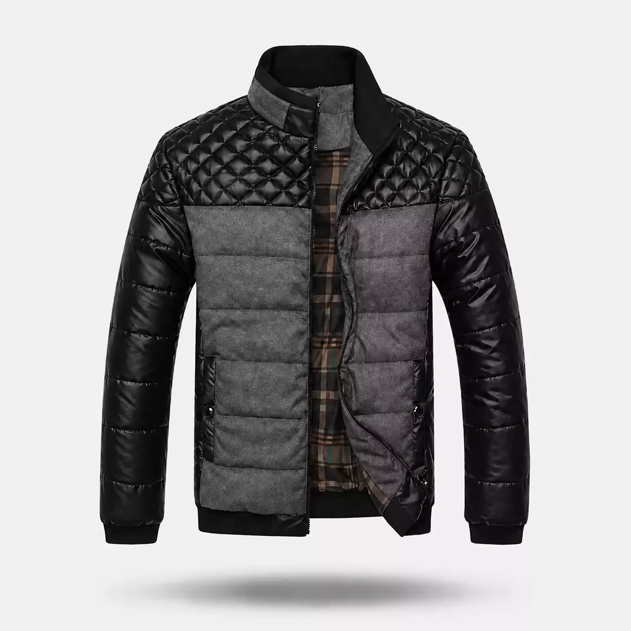 Veste Homme Rembourré Patchwork 