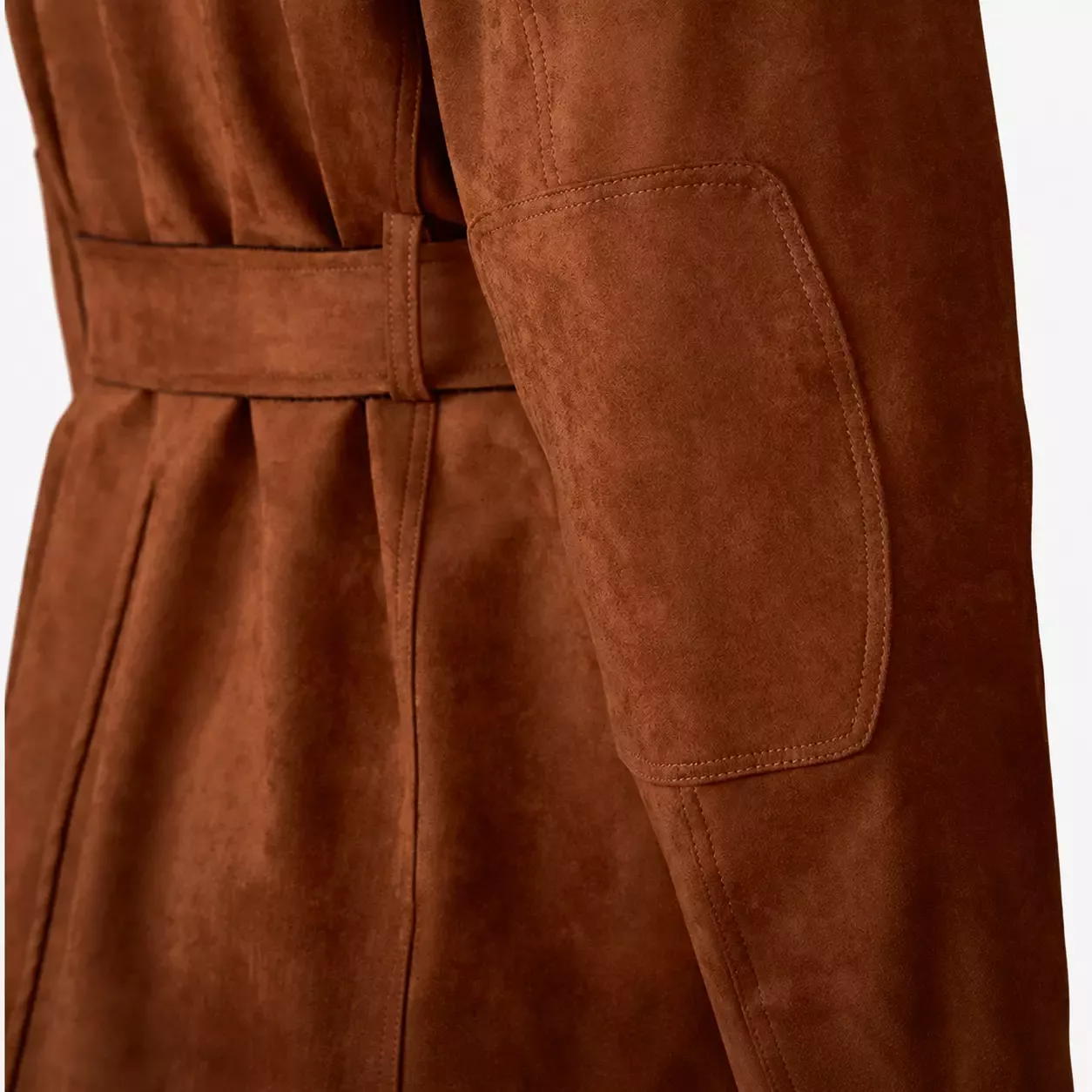 Veste Saharienne Homme en Daim à Chevrons