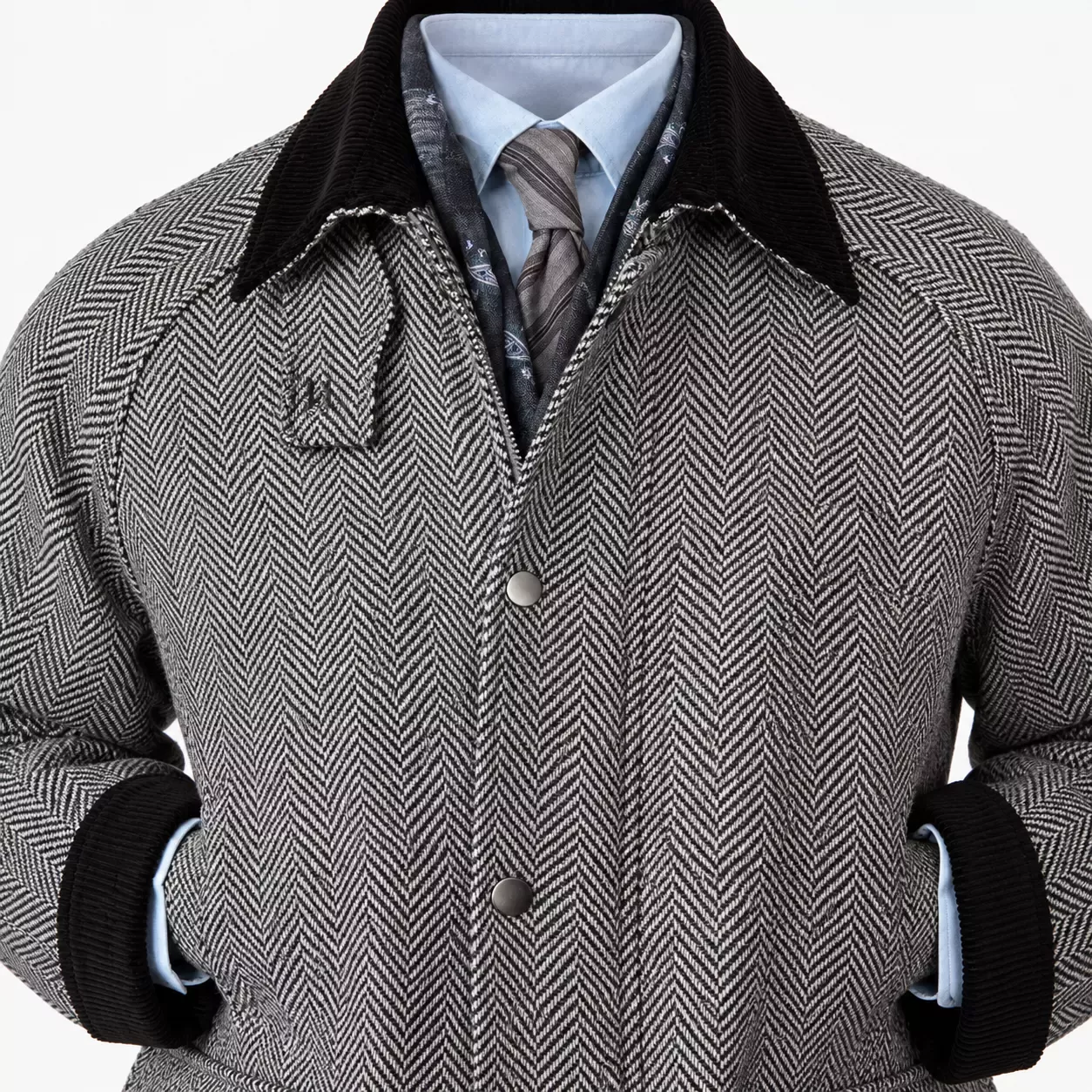 Veste Saharienne Homme Chaude Vintage à Chevrons