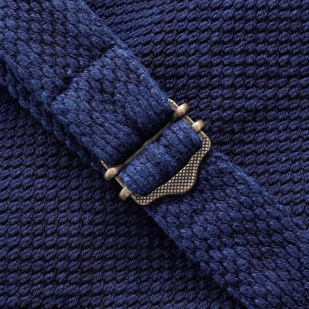 Veste sans manche homme indigo  retro 