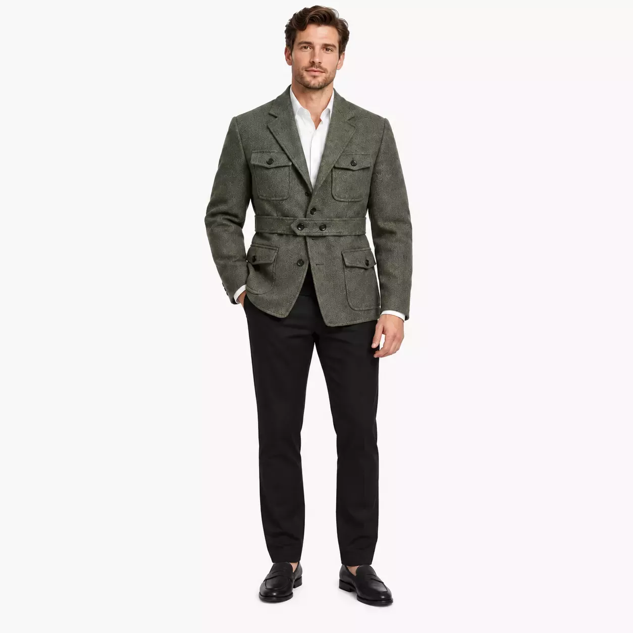 Veste Homme Saharienne classique à chevron 