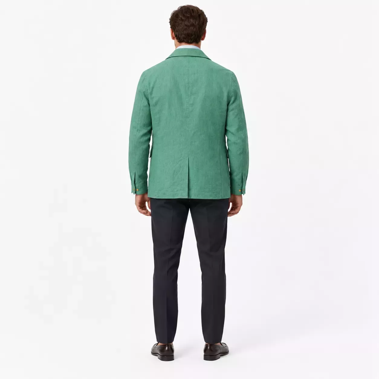 Veste Saharienne Homme en Lin à Boutons Dorés