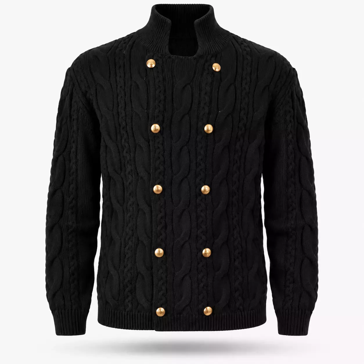 Cardigan Homme Rétro à Double Boutonnage