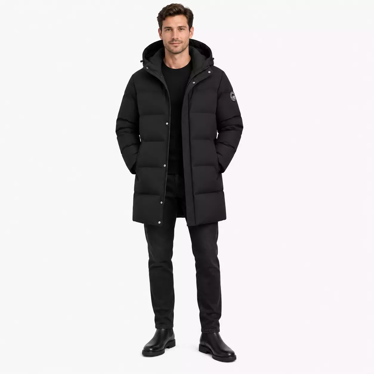 Doudoune homme mi-longue rembourrée