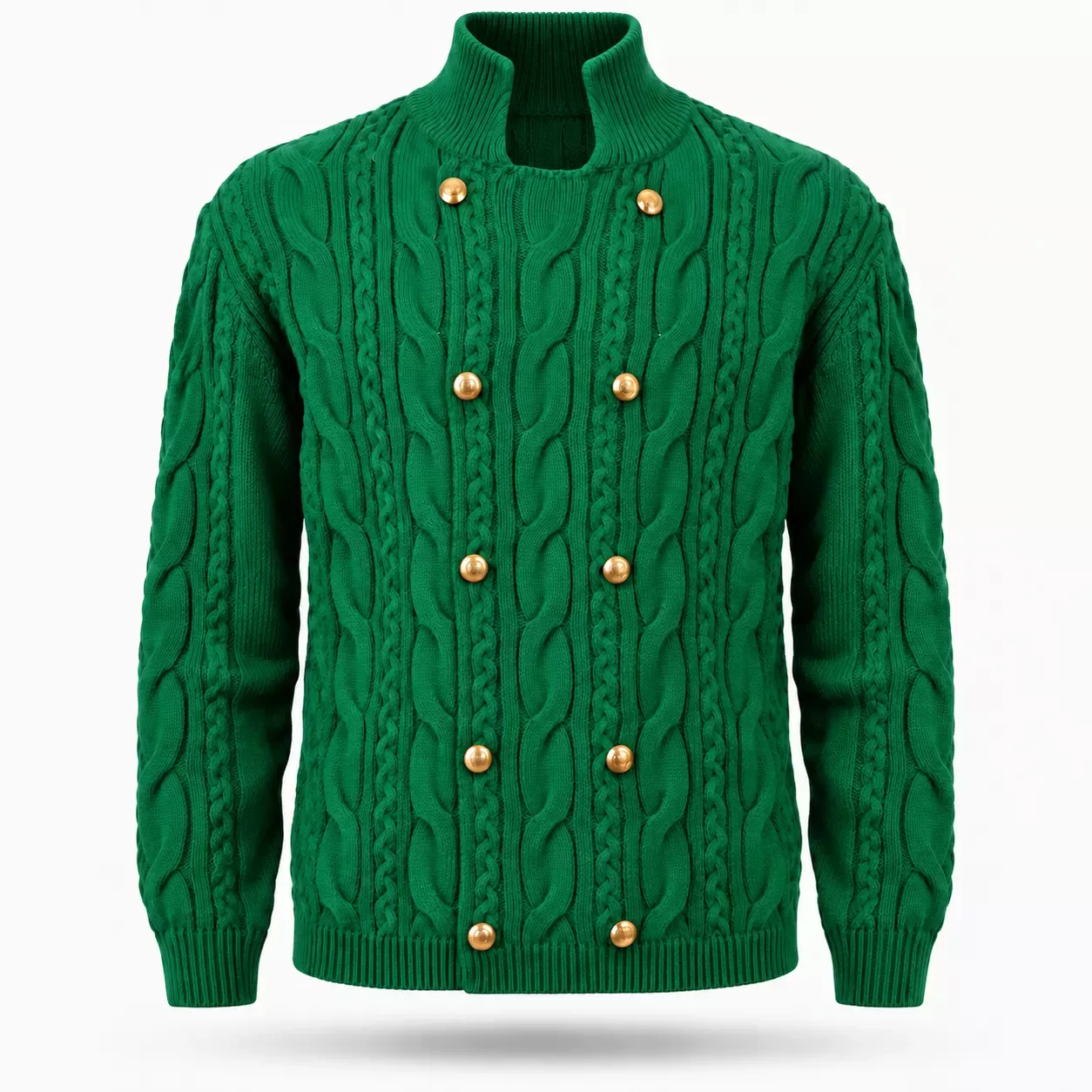 Cardigan Homme Rétro à Double Boutonnage