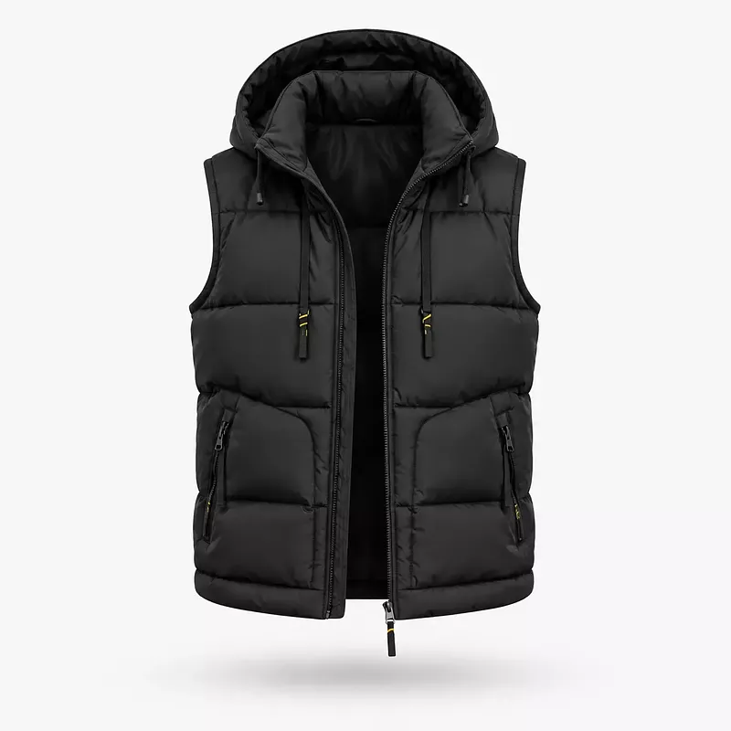 Veste sans manche homme à capuche